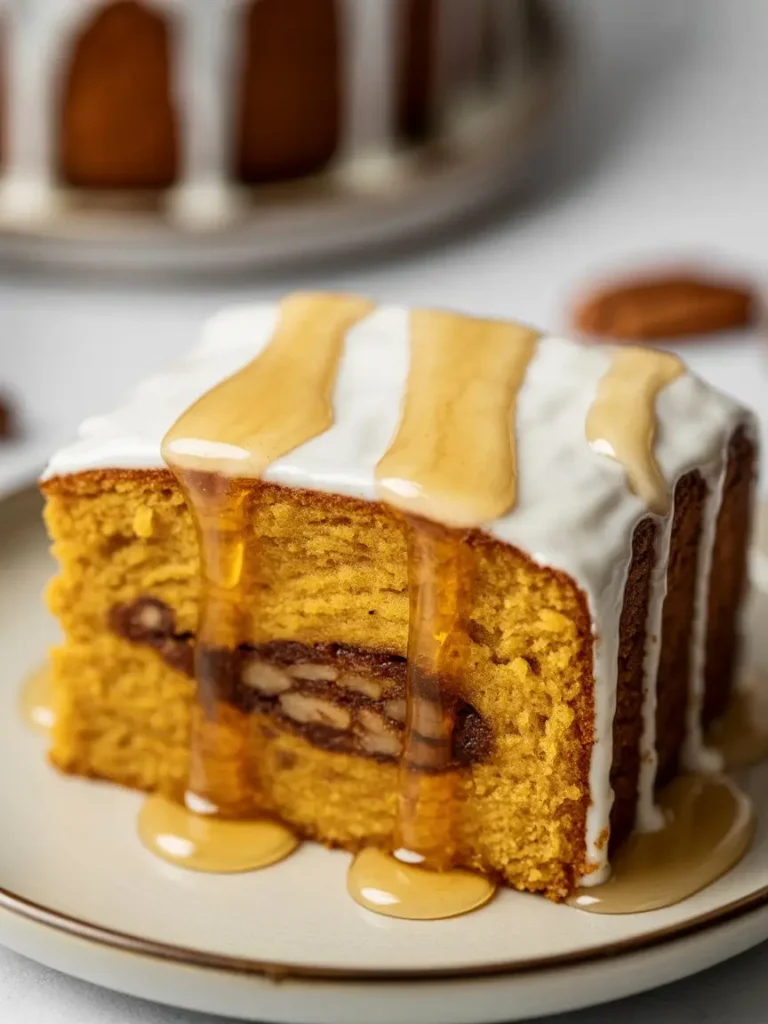 Sweet Potato Honeybun Cake with Pecans