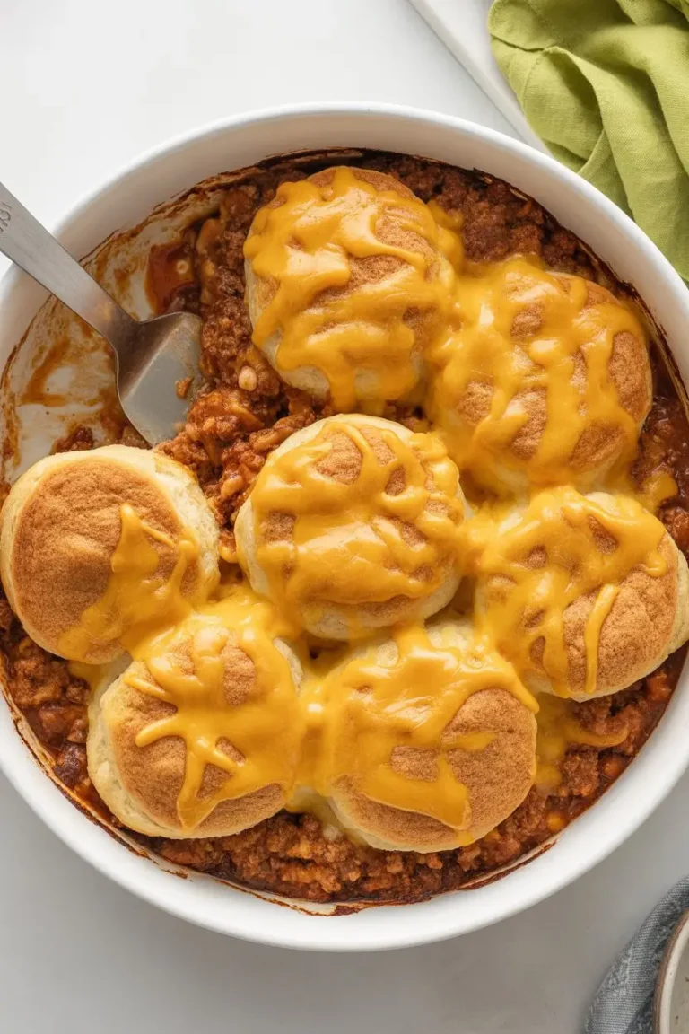 Sloppy Joe Biscuit Casserole