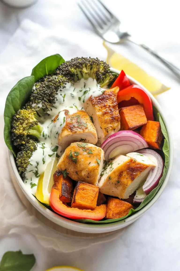 Roasted Chicken Veggie Bowl