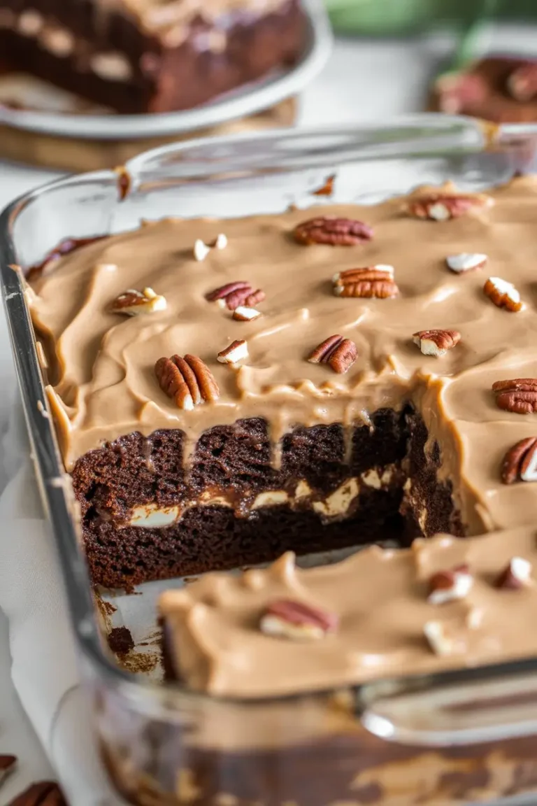 German Chocolate Poke Cake